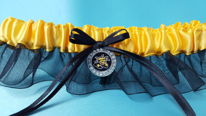 Wichita State University Inspired Garter with Licensed Collegiate Charm